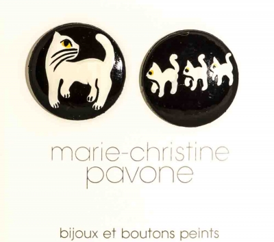 boutons duo famille noir