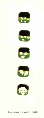 boutons serie moutons sur noir
