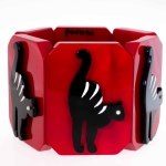 bracelet chat tigre rouge scaled