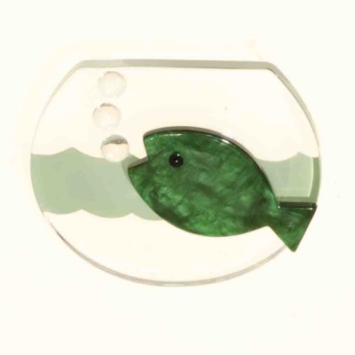 broche aquarium altuglas et vert