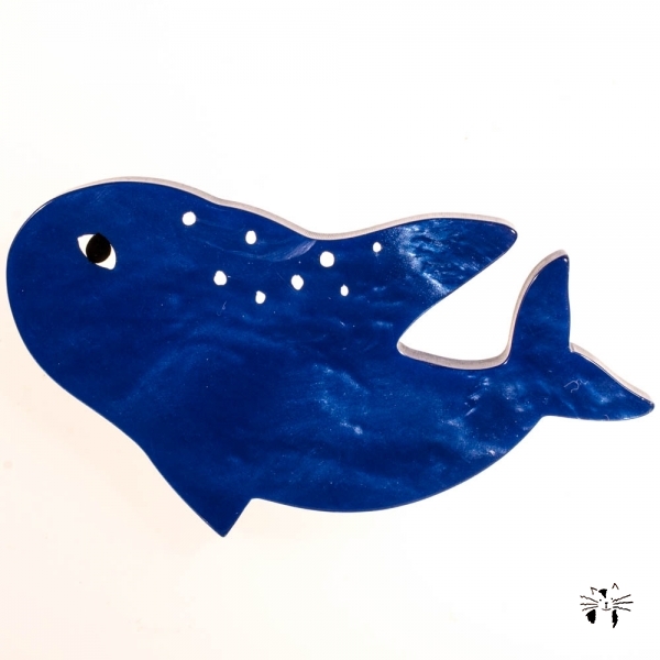 broche baleine bleue