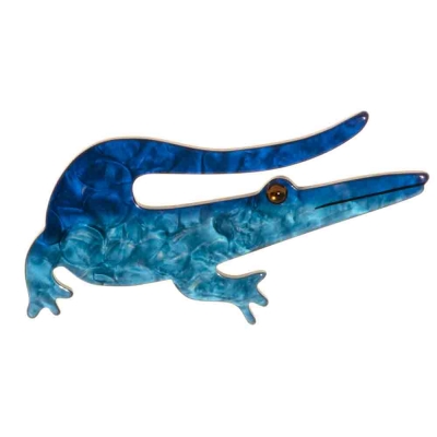 broche caiman turquoise