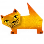 broche chat diablito jaune