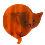 broche chat double lune roux 0000