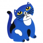 broche chat gandou bleu