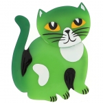 broche chat gandou vert vif