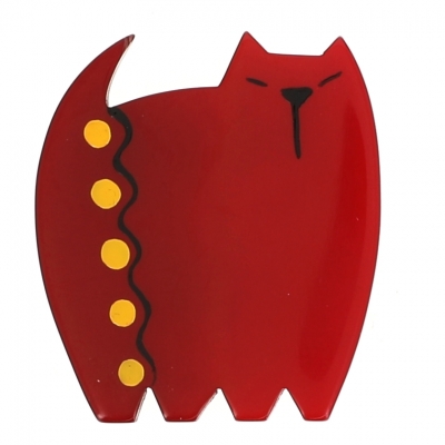 broche chat japonais rouge 0000