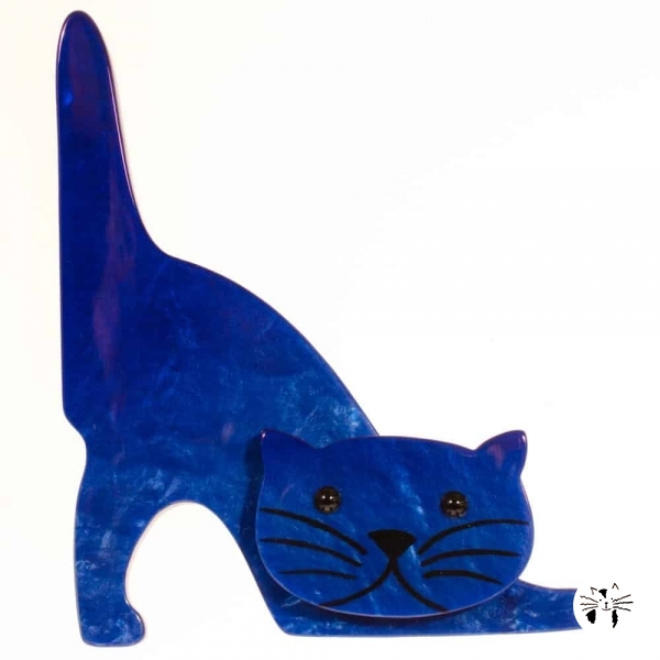 broche chat nino bleu