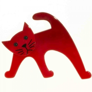 broche chat ouistiti rouge