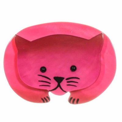 broche chat ours fuchsia