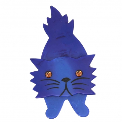 broche chat roc bleu