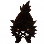 broche chat roc noir
