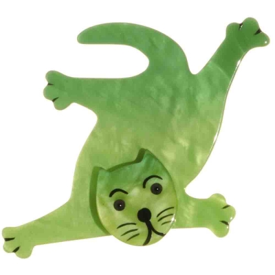 broche chat serpolet aplati vert