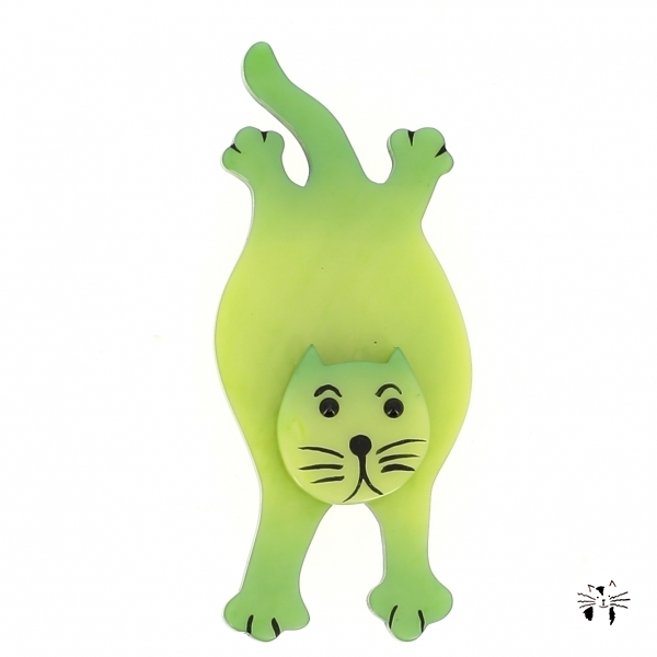 broche chat serpolet vert
