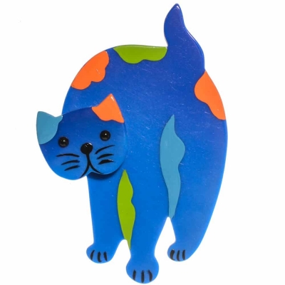 broche chat titus bleu 1