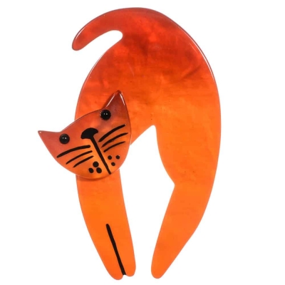 broche chat trampoline orange