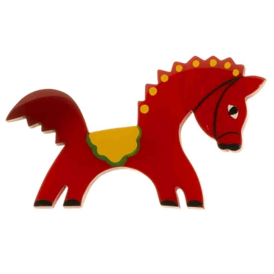 broche cheval circus rouge