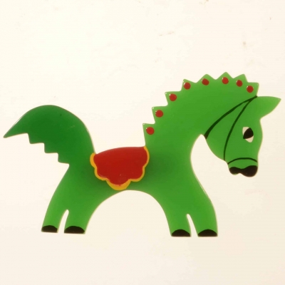 broche cheval circus vert