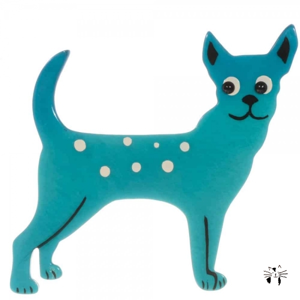 broche chien honoro turquoise