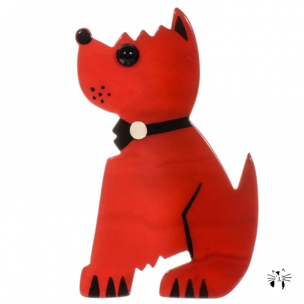 broche chien toy rouge 1