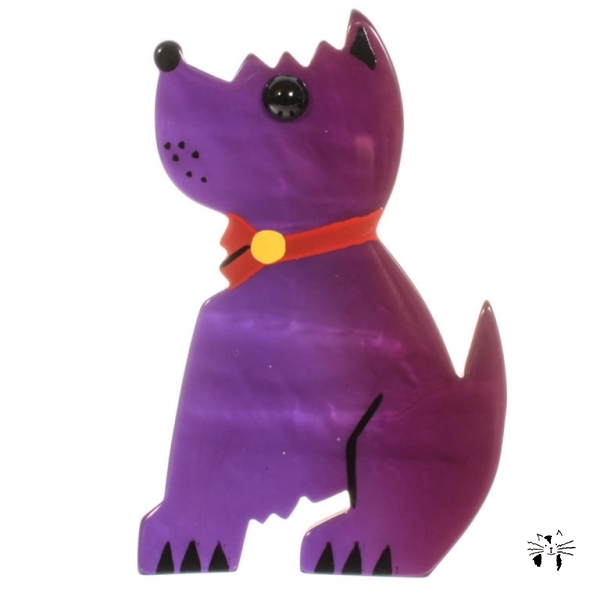 broche chien toy violet 2