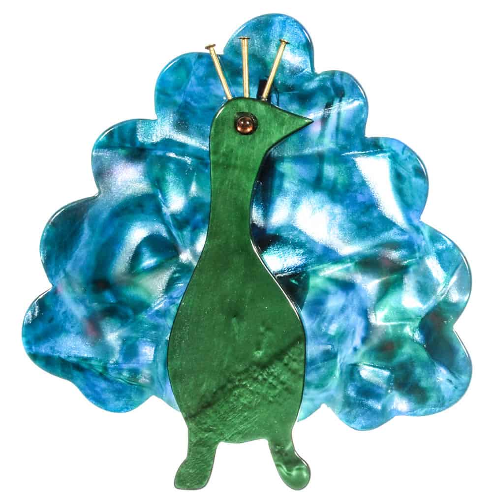 Broche paon en crstal avec strass : épngle oseau de style vntage