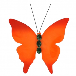 broche papillon antennes orange