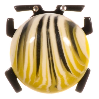 broche scarabee jaune
