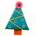 broches noël sapin flocons turquoise