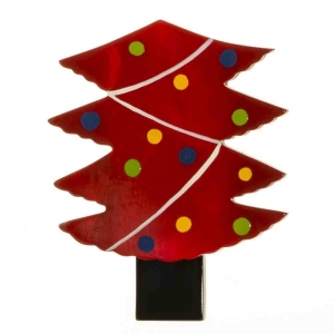 broches noël sapin guirlandes rouge