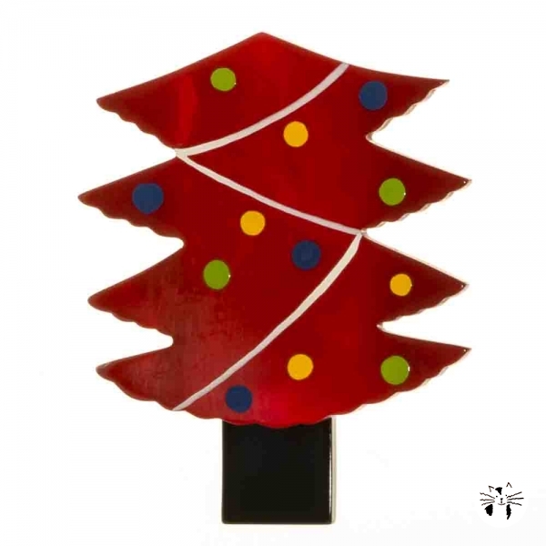 broches noël sapin guirlandes rouge