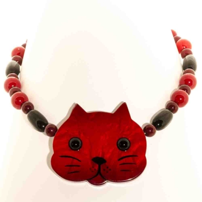 colliers hors séries collier chat rouge
