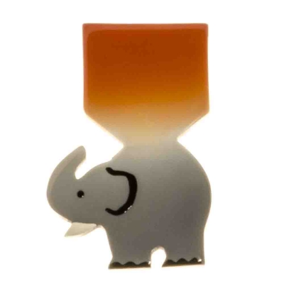 medaille broche elephant