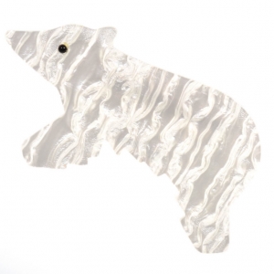 broche ours canada nacre blanc