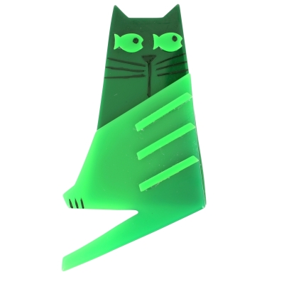 broche chat nono vert
