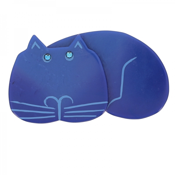 broche chat tommy bleu