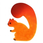 broche ecureuil orange