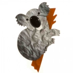 broche koala gris
