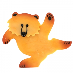 broche ours dansant miel
