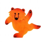 broche ours dansant orange