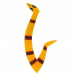serpent a lunettes jaune rouge noir
