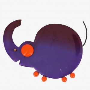 broche elephant rond violet