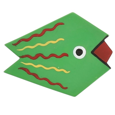 broche poisson geometrique vert