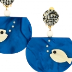 Boucles doreilles Aquarium blanc sur bleu1