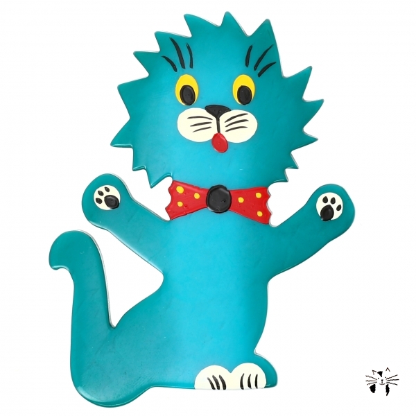 Chat Clown turquoise 1