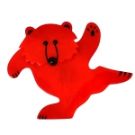 ours dansant rouge