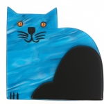 Chat Socrate turquoise flamme