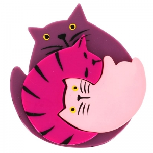 puzzle mauve rose vif et rose clair