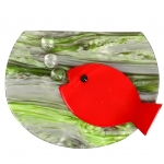 Aquarium rouge et vert nacre