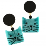 Chat Cafetiere turquoise